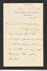 Nachlass Franz Steindachner, Brief von A. Woodward an Franz Steindachner (12.03.1907), Inv.Nr. 602.01, Seite 1